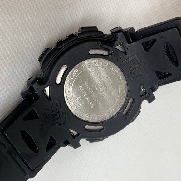 Lavaredo men digital watch black tone 44mm day date alarm chrono running - Picture 7 of 7